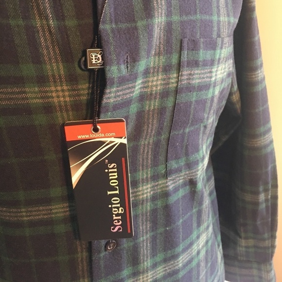 Men’s medium Sergio Green dress shirt button down - Picture 4 of 14